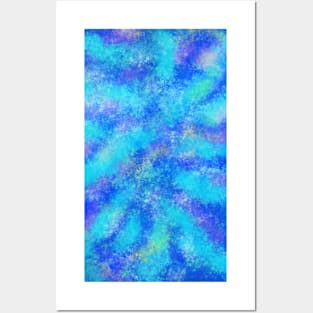 Tie Dye Blue Posters and Art